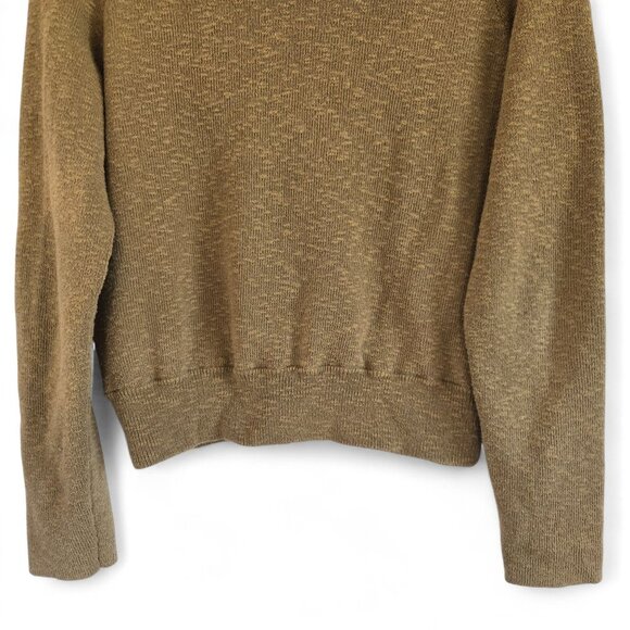 Madewell Womens Surplice Wrap Sweater M Olive Green Cotton Blend Long Sleeve - Picture 12 of 14